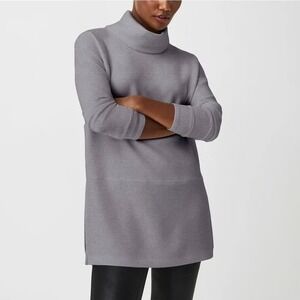SPANX Gray AirEssentials Scuba Turtleneck Tunic Pullover